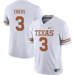 Mens Texas Longhorns #3 Quinn Ewers White Stitched Jersey Dzhi->texas longhorns->NCAA Jersey